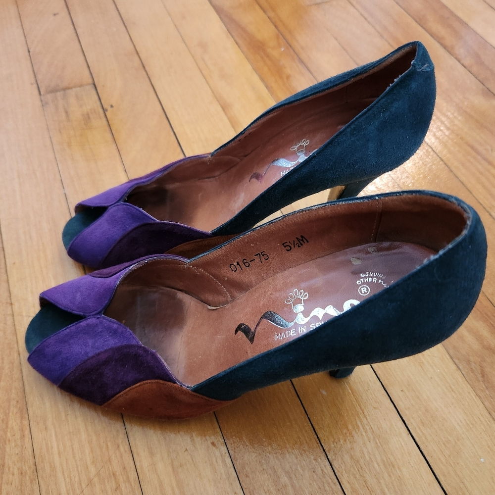 Vintage Women's Peep Toe Heels